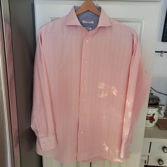 Isaac Mizrahi 16.5 32/33 Check Dress Shirt Flip Cuff - Picture 2 of 8